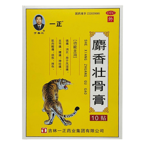 麝香壮骨膏(一正)包装侧面图2 麝香壮骨膏(一正)包装侧面图2