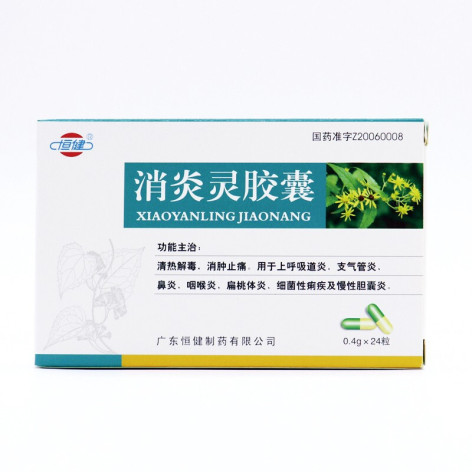 消炎灵胶囊(恒健)包装主图 消炎灵胶囊(恒健)包装主图