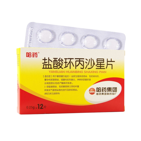 盐酸环丙沙星片(哈药)包装主图