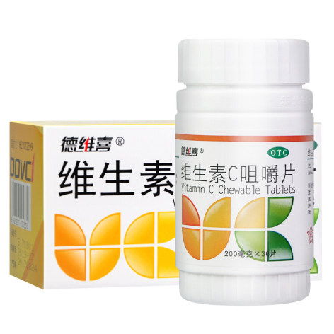 维生素C咀嚼片(德维喜)包装侧面图2 维生素C咀嚼片(德维喜)包装侧面图2