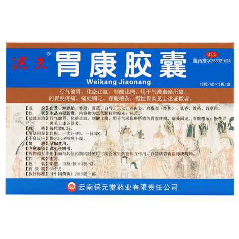 胃康胶囊(洪光)包装侧面图2 胃康胶囊(洪光)包装侧面图2