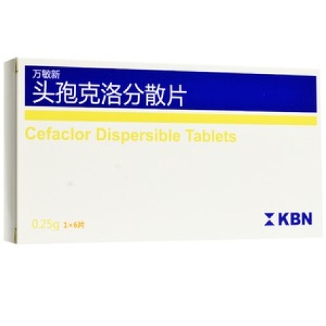 头孢克洛分散片(万敏新)包装主图 头孢克洛分散片(万敏新)包装主图