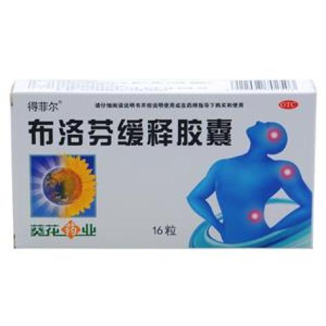 布洛芬缓释胶囊(得菲尔)包装主图 布洛芬缓释胶囊(得菲尔)包装主图