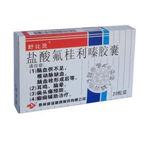 盐酸氟桂利嗪胶囊(舒比灵)包装主图 盐酸氟桂利嗪胶囊(舒比灵)包装主图