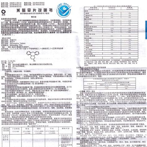 米氮平片(米尔宁)包装侧面图3 米氮平片(米尔宁)包装侧面图3