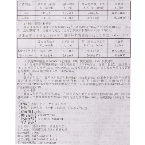 雷贝拉唑钠肠溶片(波利特)包装侧面图5 雷贝拉唑钠肠溶片(波利特)包装侧面图5