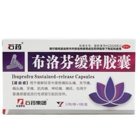 布洛芬缓释胶囊(六福堂)包装主图 布洛芬缓释胶囊(六福堂)包装主图