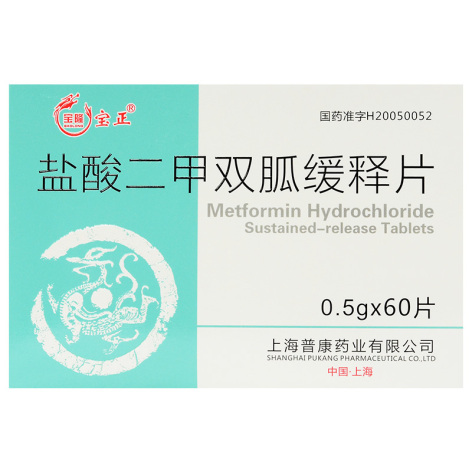 盐酸二甲双胍缓释片(宝隆宝正)包装主图 盐酸二甲双胍缓释片(宝隆宝正)包装主图
