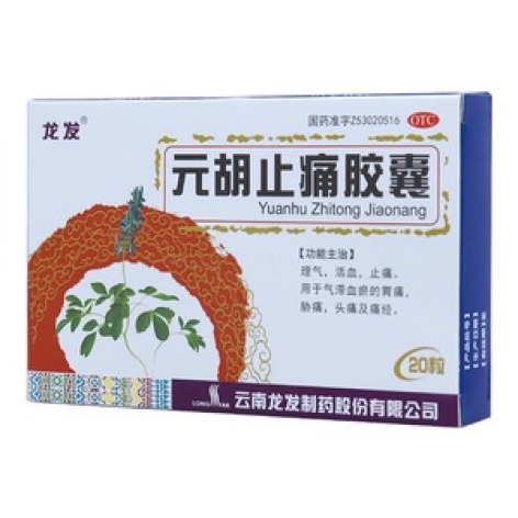 元胡止痛胶囊(龙发)包装主图 元胡止痛胶囊(龙发)包装主图
