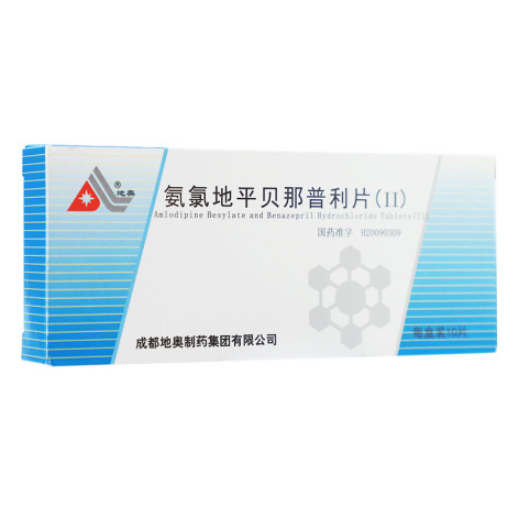 氨氯地平贝那普利片(Ⅱ)(地奥)包装侧面图2 氨氯地平贝那普利片(Ⅱ)(地奥)包装侧面图2