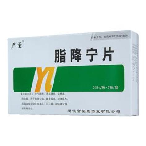脂降宁片(严量)包装主图 脂降宁片(严量)包装主图