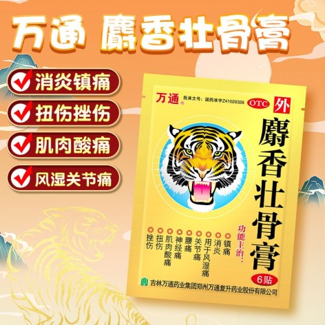麝香壮骨膏(万通)包装主图 麝香壮骨膏(万通)包装主图