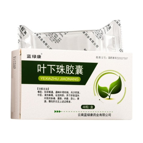 叶下珠胶囊(蓝绿康)包装侧面图2 叶下珠胶囊(蓝绿康)包装侧面图2