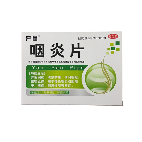 咽炎片(严量)包装侧面图2 咽炎片(严量)包装侧面图2