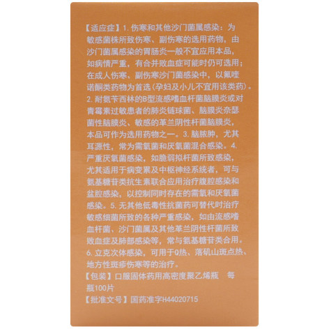 氯霉素片(华南)包装侧面图4