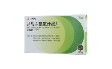 盐酸左氧氟沙星片(可呋)主图 盐酸左氧氟沙星片(可呋)主图