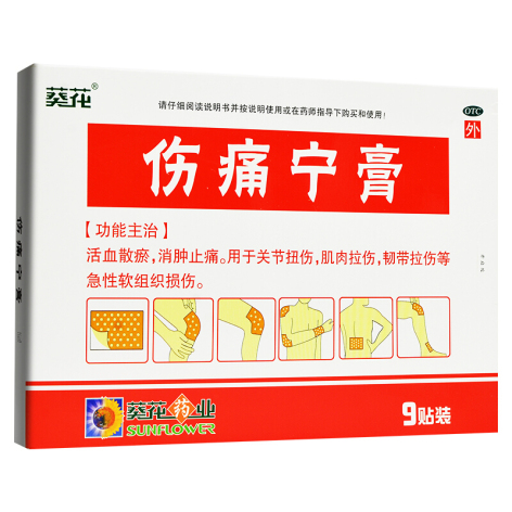 伤痛宁膏(葵花)包装侧面图2 伤痛宁膏(葵花)包装侧面图2