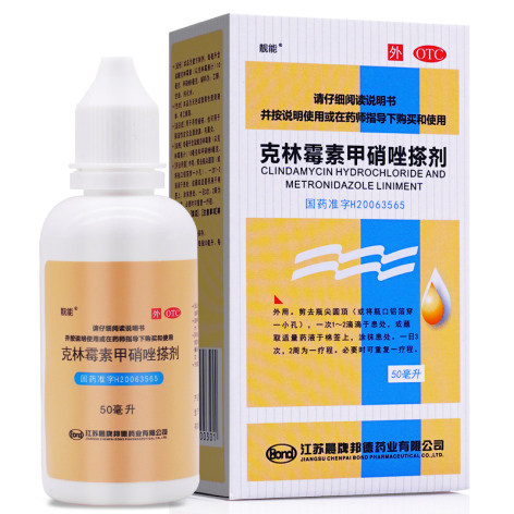 克林霉素甲硝唑搽剂(靓能)包装主图 克林霉素甲硝唑搽剂(靓能)包装主图