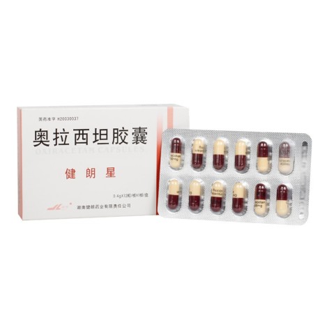 奥拉西坦胶囊(健朗星)包装侧面图2 奥拉西坦胶囊(健朗星)包装侧面图2