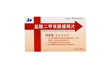 盐酸二甲双胍缓释片(津华晖星)主图 盐酸二甲双胍缓释片(津华晖星)主图