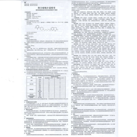 阿立哌唑片(奥派)包装侧面图4 阿立哌唑片(奥派)包装侧面图4