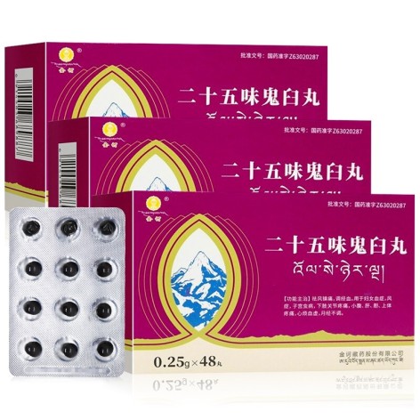 二十五味鬼臼丸(金诃)包装侧面图3