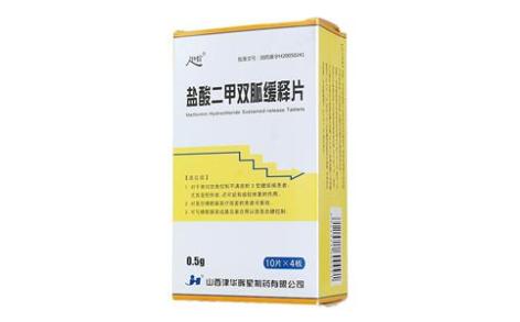 盐酸二甲双胍缓释片(津华晖星)主图 盐酸二甲双胍缓释片(津华晖星)主图