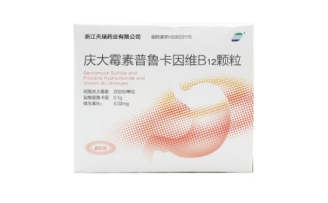 庆大霉素普鲁卡因维B12颗粒(天瑞)主图 庆大霉素普鲁卡因维B12颗粒(天瑞)主图