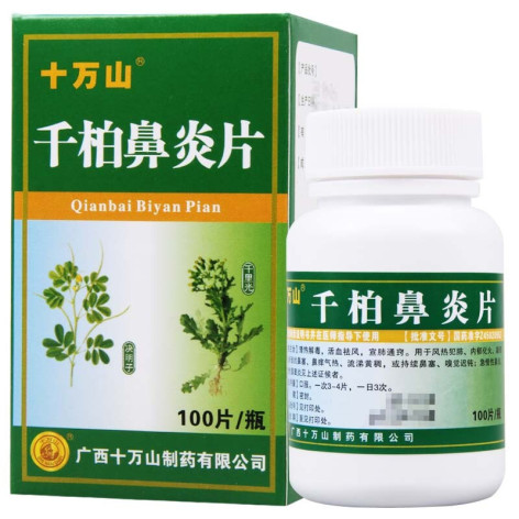 千柏鼻炎片(十万山)包装主图 千柏鼻炎片(十万山)包装主图