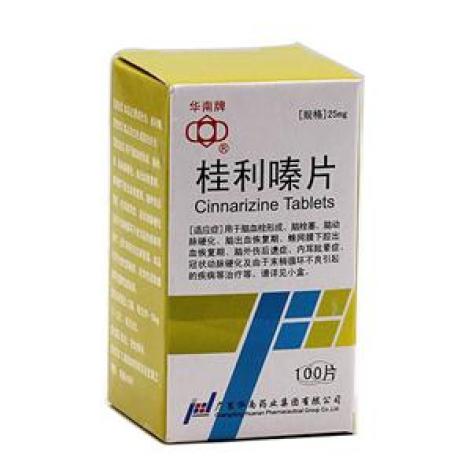 桂利嗪片(华南牌)包装主图 桂利嗪片(华南牌)包装主图