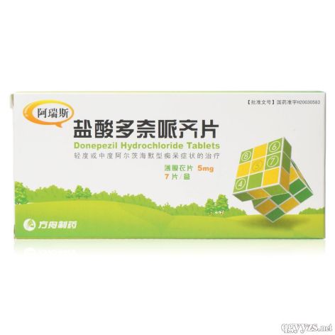 盐酸多奈哌齐片(阿瑞斯)包装主图 盐酸多奈哌齐片(阿瑞斯)包装主图