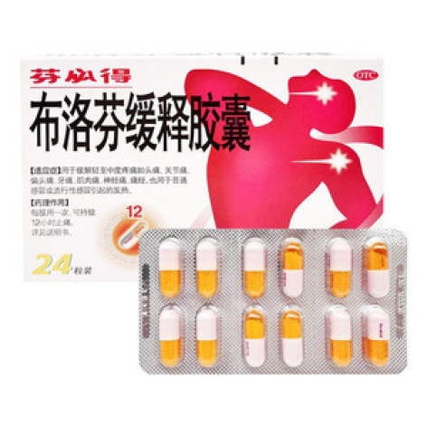 布洛芬缓释胶囊(芬必得)包装主图 布洛芬缓释胶囊(芬必得)包装主图