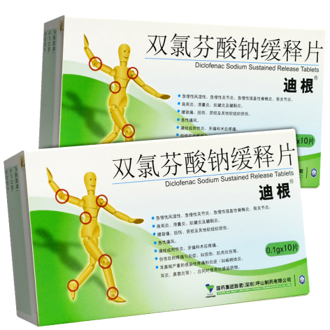 双氯芬酸钠缓释片(迪根)包装侧面图2 双氯芬酸钠缓释片(迪根)包装侧面图2