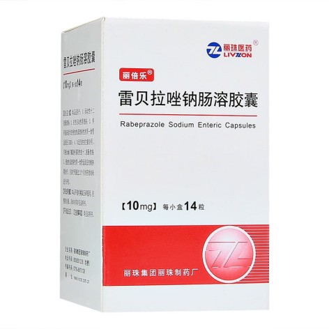 雷贝拉唑钠肠溶胶囊(丽倍乐)包装侧面图2 雷贝拉唑钠肠溶胶囊(丽倍乐)包装侧面图2
