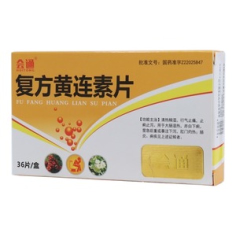 复方黄连素片(会通)包装主图