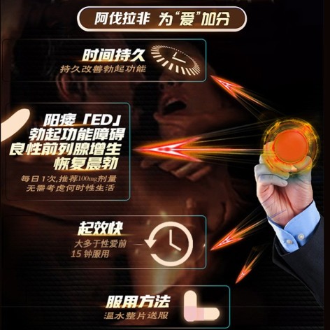 阿伐那非片(枭雄)包装侧面图2