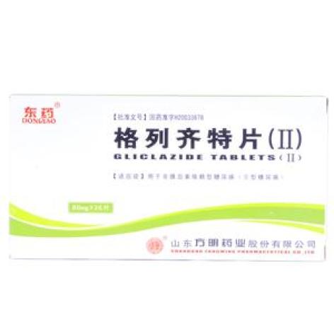 格列齐特片(Ⅱ)(东药)包装主图 格列齐特片(Ⅱ)(东药)包装主图