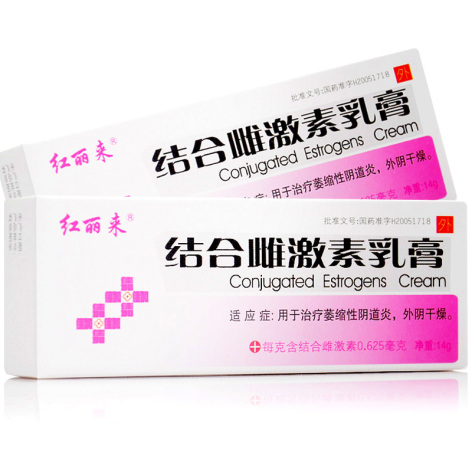 结合雌激素乳膏(红丽来)包装主图 结合雌激素乳膏(红丽来)包装主图
