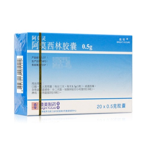 阿莫西林胶囊(阿莫灵)包装侧面图2