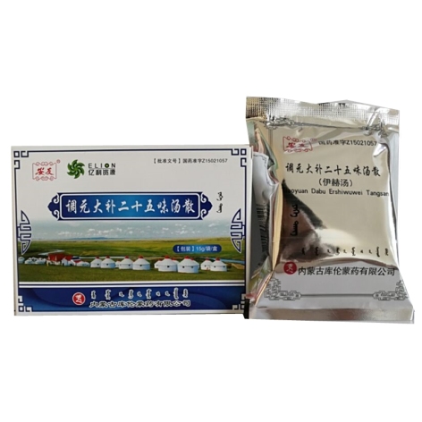调元大补二十五味汤散(古库伦)包装侧面图2 调元大补二十五味汤散(古库伦)包装侧面图2