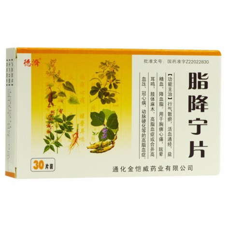 脂降宁片(德済)包装主图 脂降宁片(德済)包装主图
