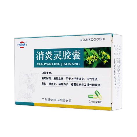 消炎灵胶囊(恒健)包装侧面图2 消炎灵胶囊(恒健)包装侧面图2