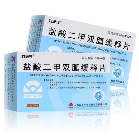 盐酸二甲双胍缓释片(力唐宁)包装主图